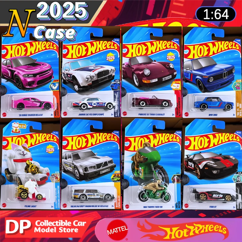 

New Hot Wheels 2025 N Case, Porsche BMW Ford Honda Model Cars Toys 1/64 Scale Die-Cast Vehicle mainline Series