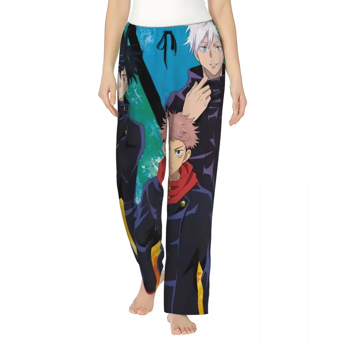 

Custom Megumi Besto Friendo Jujutsu Kaisen Sukuna Anime Women Pajama Pants Lounge Sleep Sleepwear Bottoms with Pockets