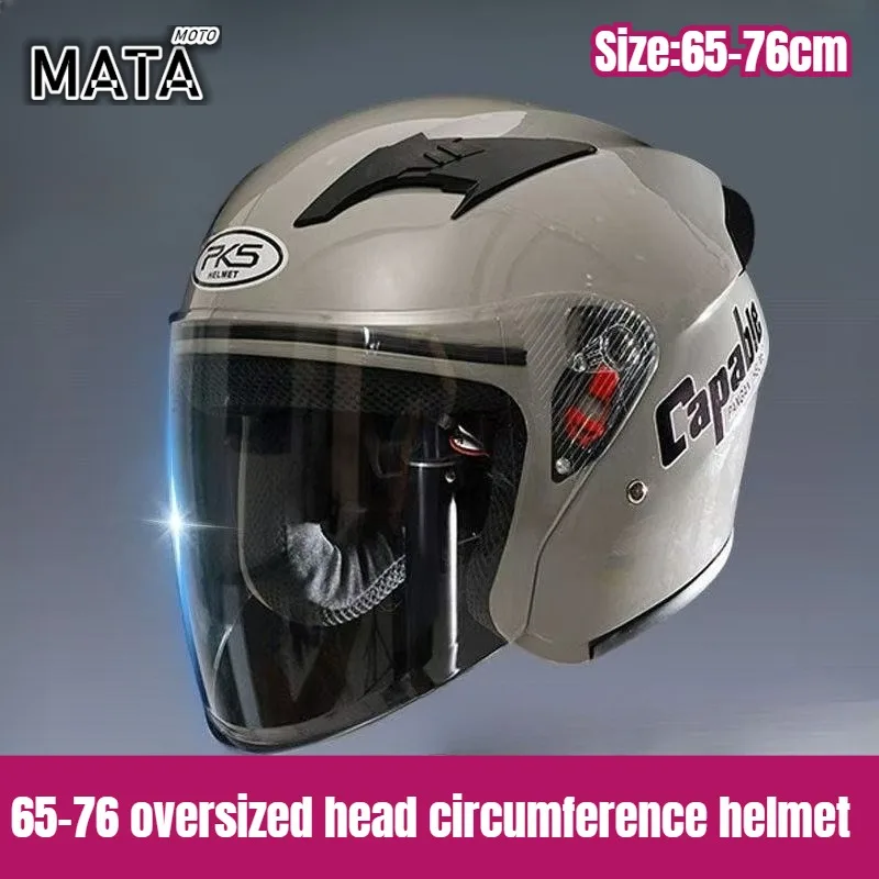 Unisex Motorcycle Helmet 5XL 6XL 7XL Big Size Available in All Seasons,Big Head Circumference 60-76cm Riding Safety Helmet