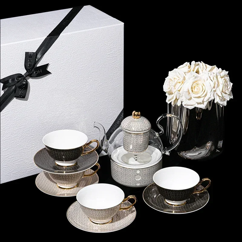 Coffee cup set, wedding gift for newlyweds, housewarming afternoon tea set