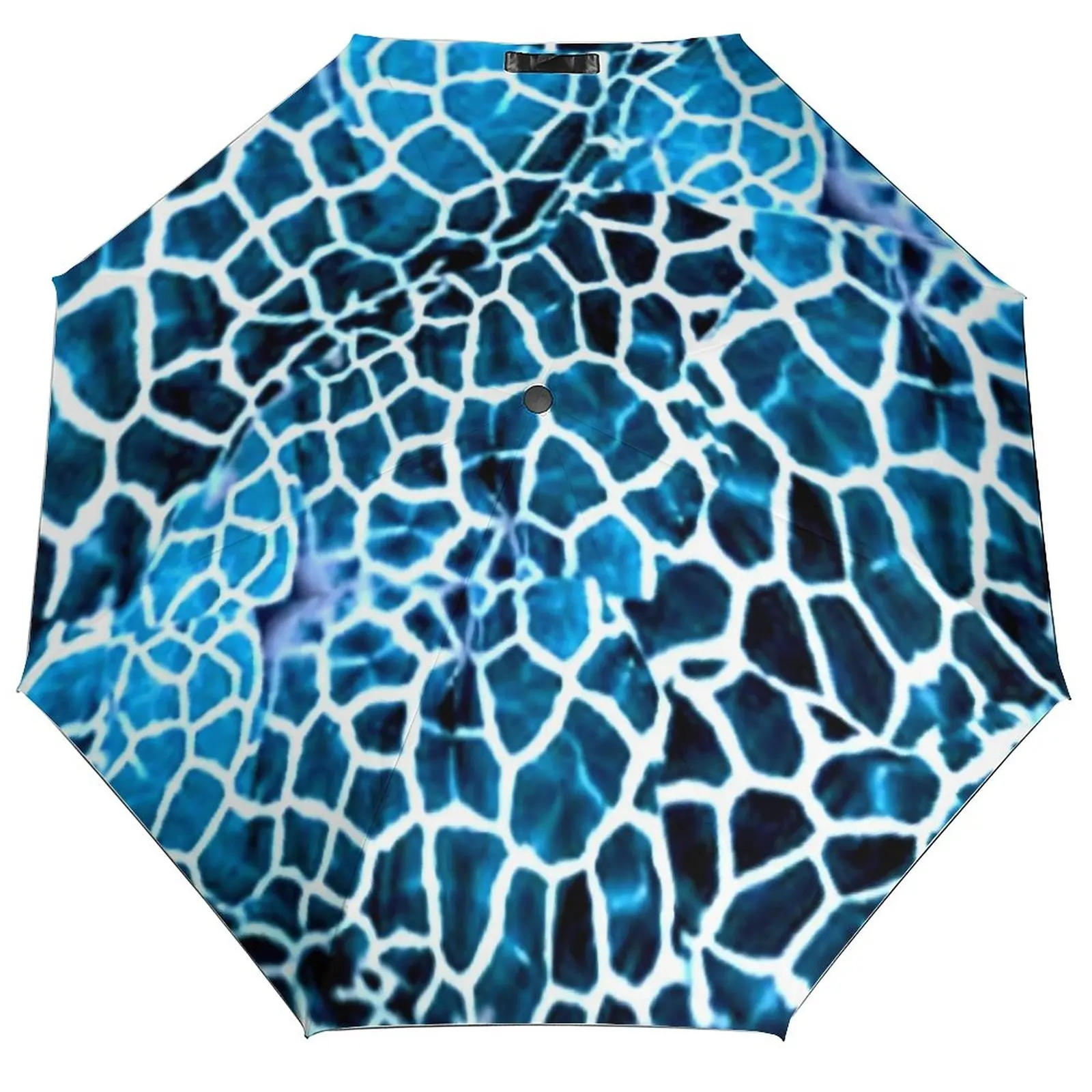 Giraffe Print Umbrella Blue and White Automatic Anti UV Umbrella Cheap Print Tours Compact Umbrella