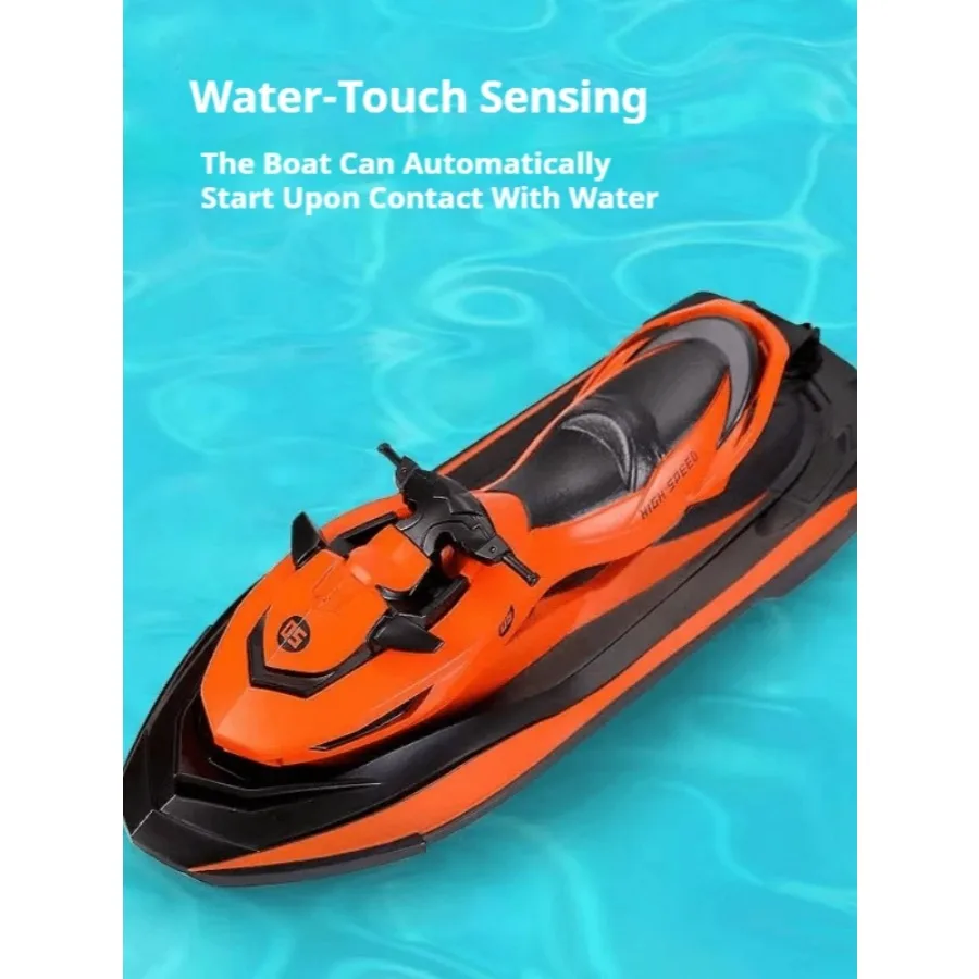 Mini Jet Ski High-Speed RC Motorboat 2.4G Remote Control Electric Boat for Kids double motor Summer Water Play Ideal as a gift