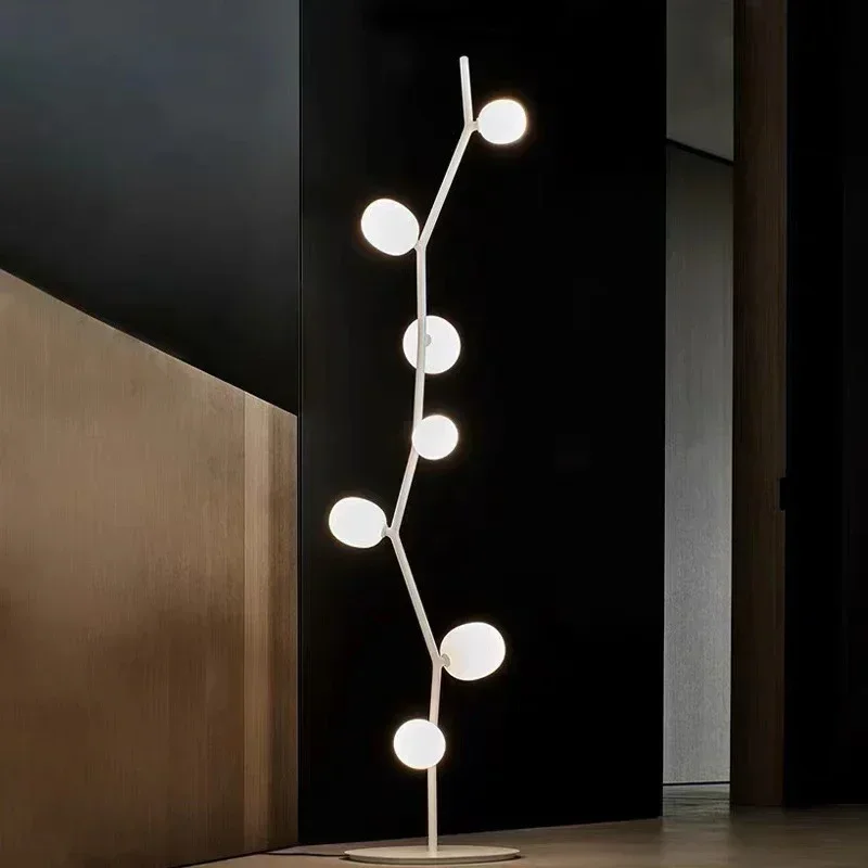 Modern Minimalist Luxury LED Floor Lamp Glass Tree shaped Floor Lamp Nordic Creative Bedroom Study Decorative Lighting Fixtures