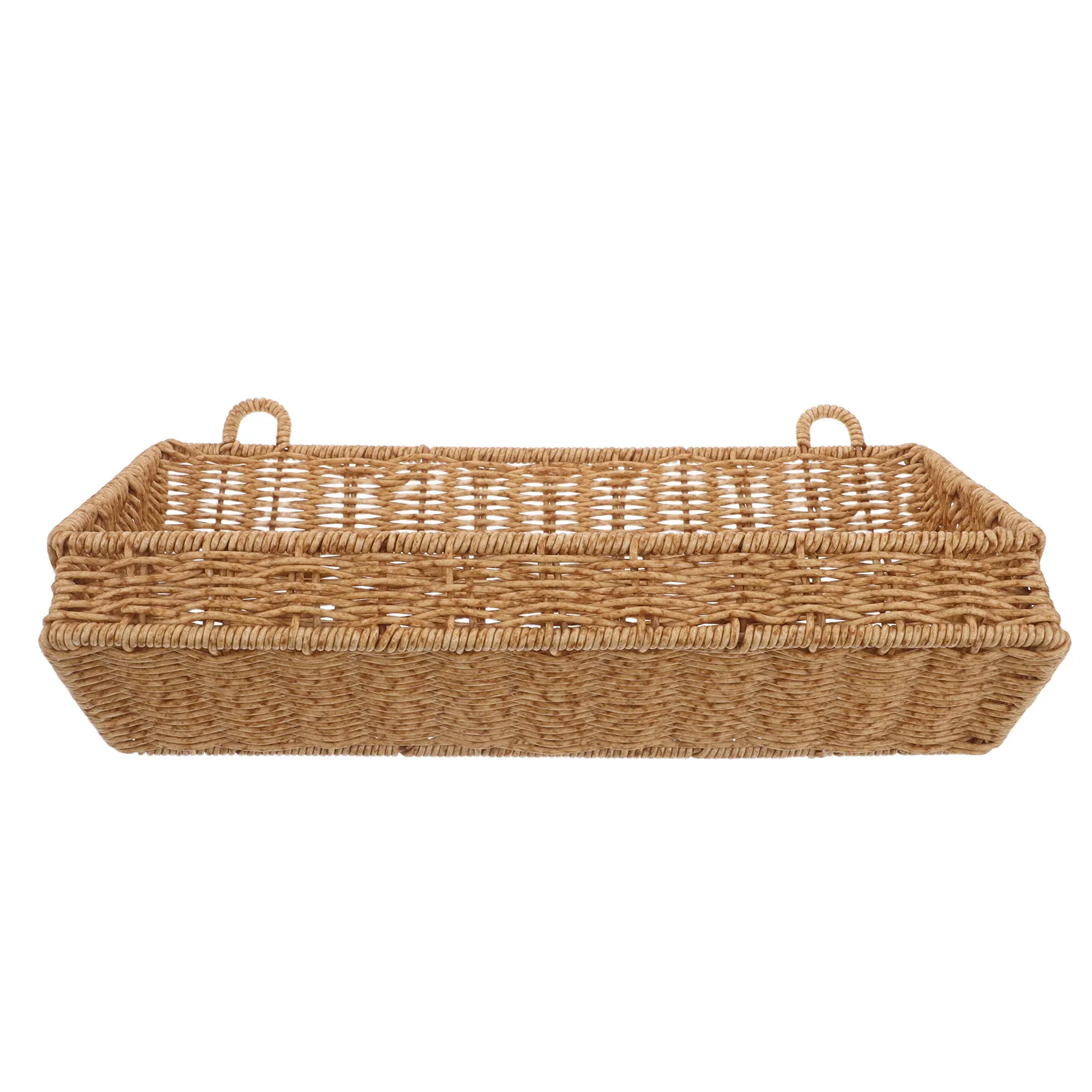 Bathroom Shower Organizers Plastic Wicker Wall Mounted Basket No Drill Compact Storage for Toiletries Under Sink 35Cm