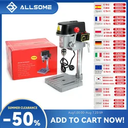 ALLSOME 220V 340W Electric Drill Stand Mini Table Top Bench Drill Stand Holder DIY Bracket Fixed Frame