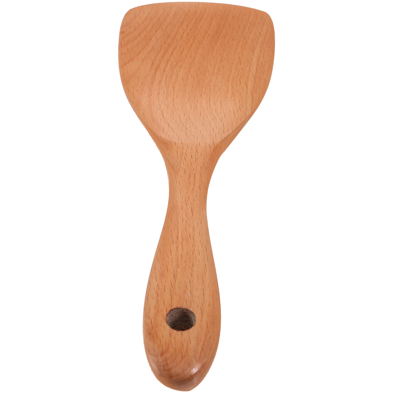 

Wooden Rice Paddle Spoon Natural Beech Wood Comfortable Grip Perfect for Stirring Serving Rice Soups Coffee Curries