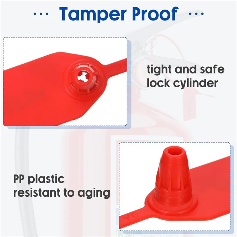 AED7-2000 pièces joint en plastique inviolable extincteur étiquette joint numéro de sécurité collier à fermeture éclair 250Mm de longueur