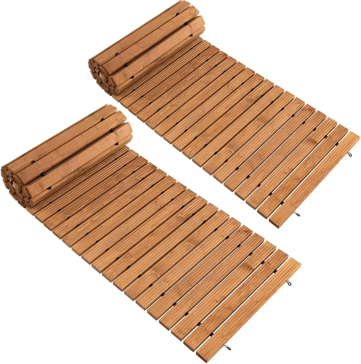 

Garden flooring, 2-piece 8-foot wooden garden walkway, 22 "W expandable hardwood walkway, non slip surface, garden flooring