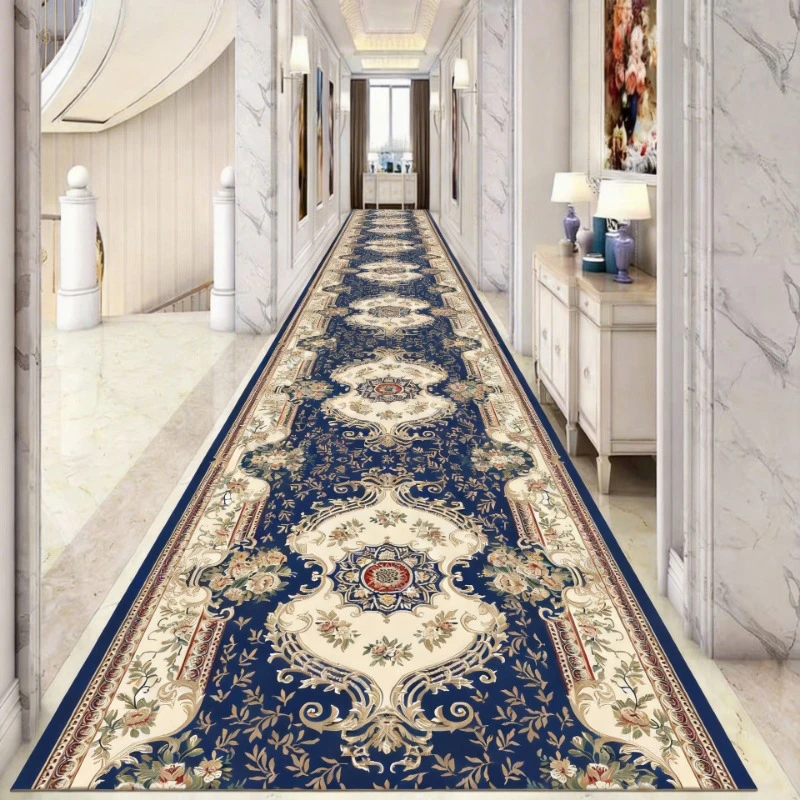 Bohemian Red Long Corridor Carpet Luxury Persia Decoration Hallway Rug Non-slip Easy Cleaning Floor Mat Stairway Runners Carpets