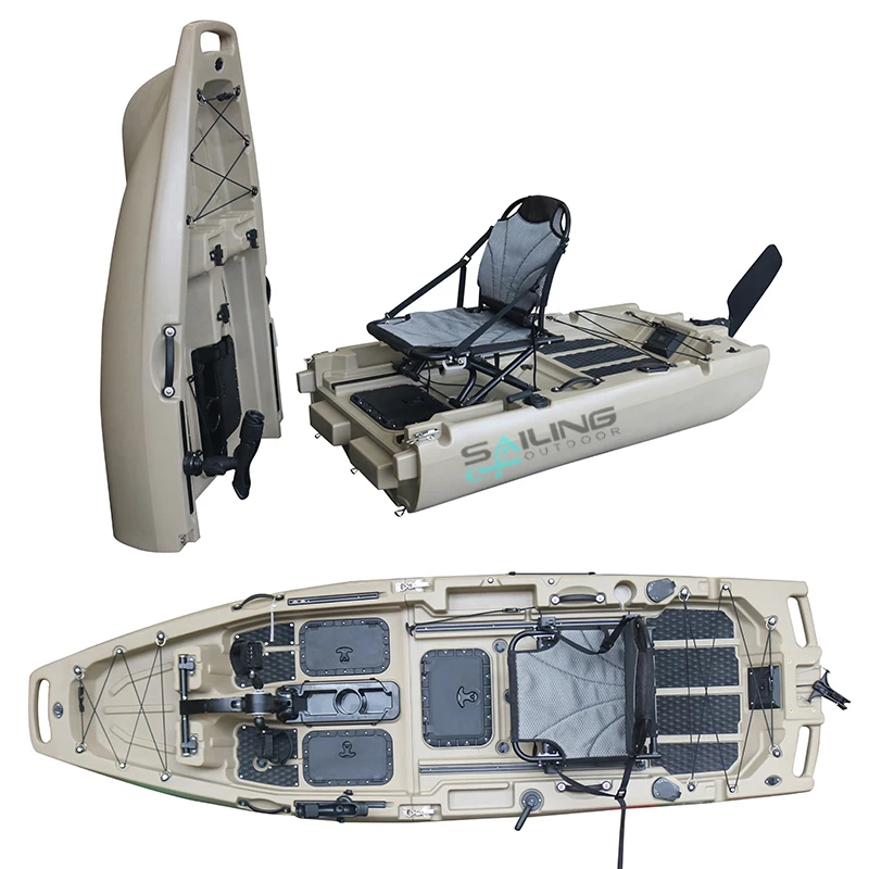 10ft New Design Removable Solo tandem Modular Pedal Kayak Fishing Pedal Kayak With Chair Paddle