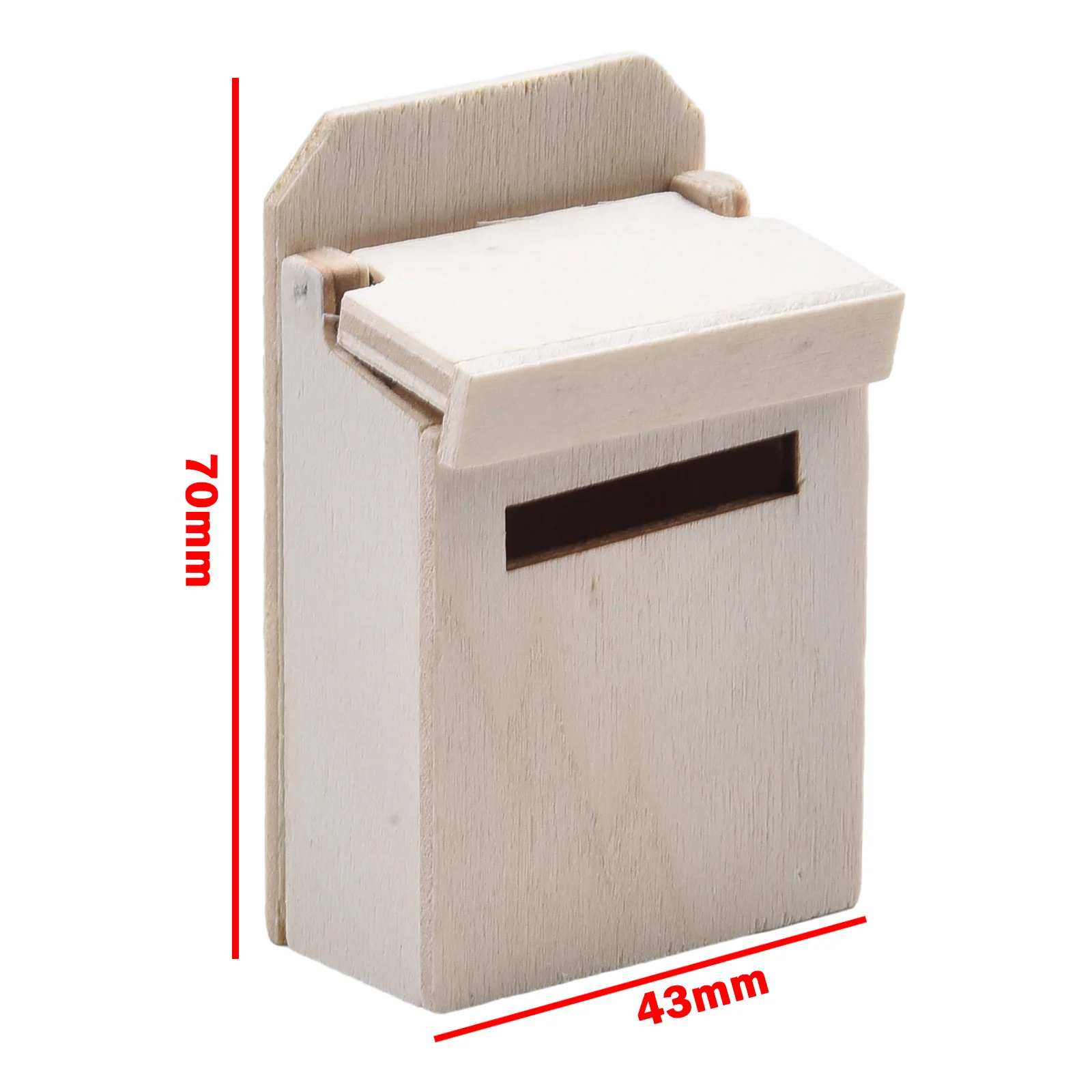 Interactive Miniature Wooden Flip Mailbox Model Engage with Your Miniature Setting Add Playfulness and Realism