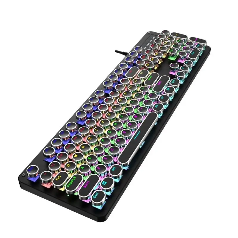 

652F Gaming Mechanical Wire Keyboard and Mouse Set With Dynamics led Lighting Hot Swap Switching System Type C Interfaces