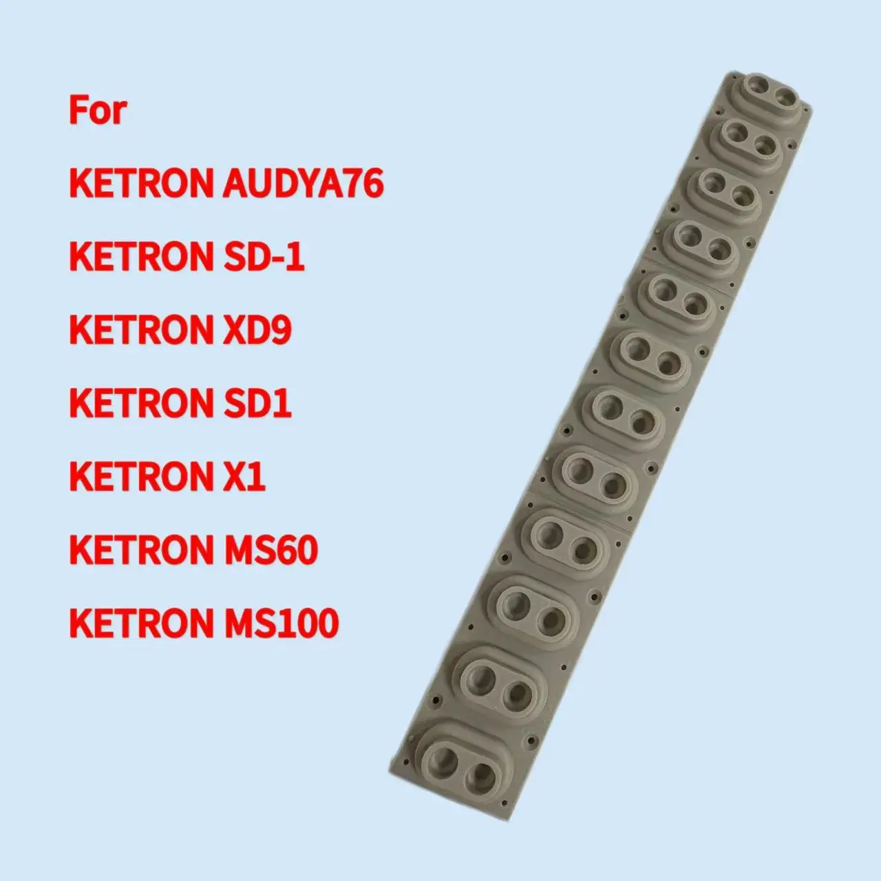 For Korg KETRON AUDYA76 / KETRON SD-1 / KETRON XD9 / KETRON SD1 / KETRON X1 / KETRON MS60 / KETRON MS100 Rubber （12keys）