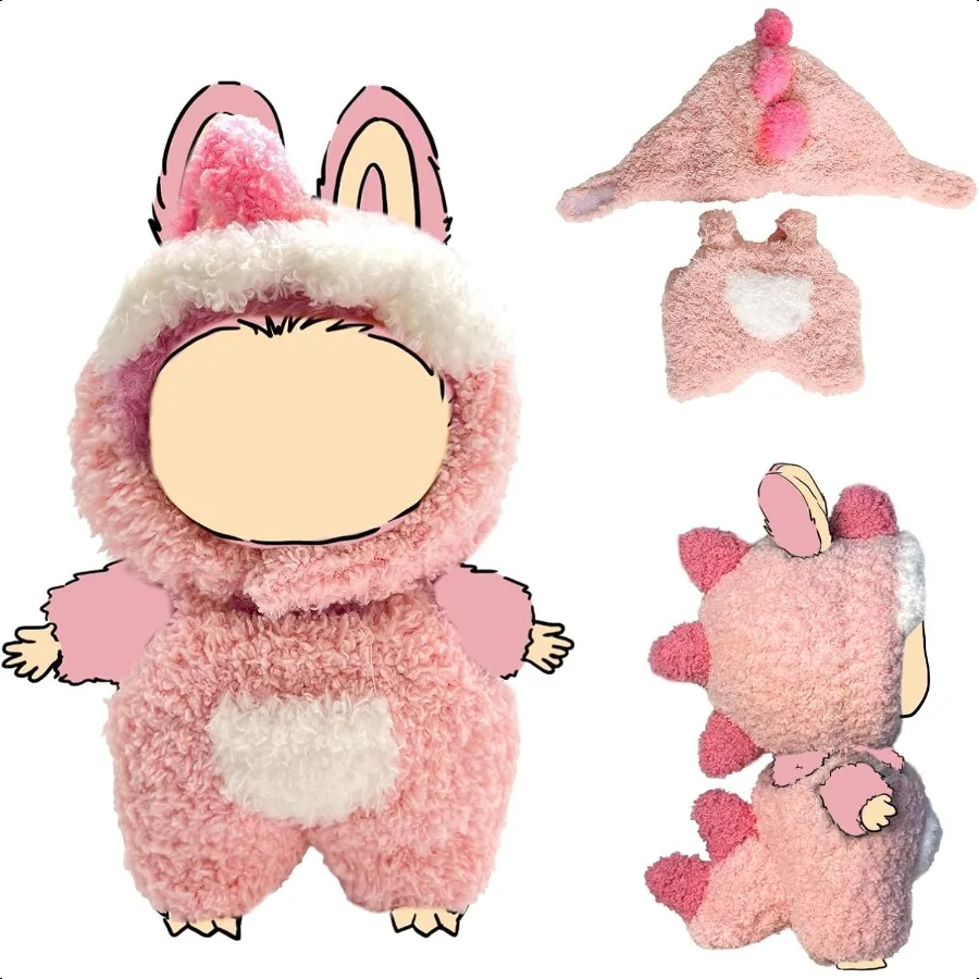 

17cm Doll Clothes Outfits for Clothes Set Dolls Keychain Accories Faking Animal Style Outfit Jumpsuit