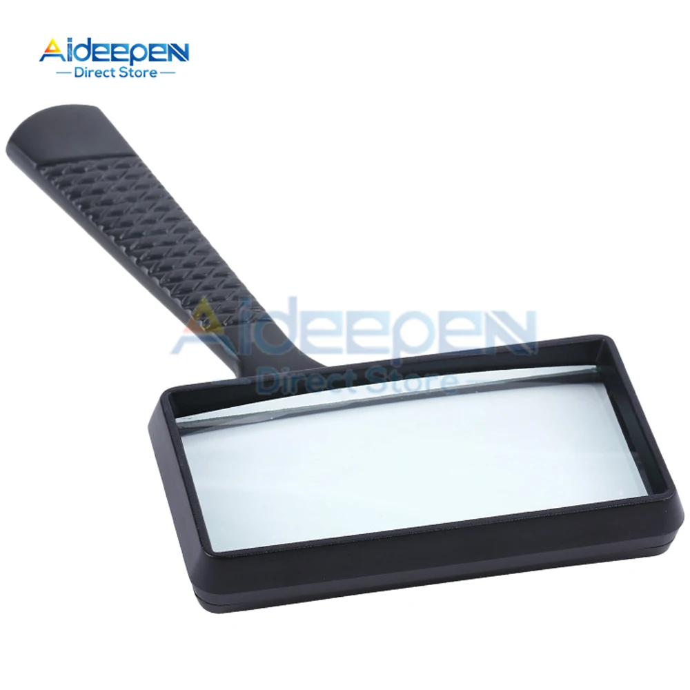 High Quality Portable Handheld High Definition Rectangle Reading 10X Magnifier Glass Lens Loupe for Old People Reading Magnifier