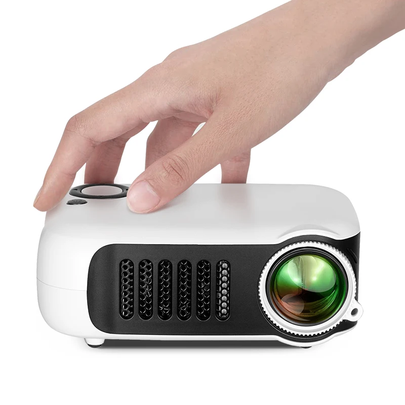 New A2000 MINI Projector Home Cinema Portable Theater 3D LED Videoprojector Laser Beamer for 4K 1080P Via HD Port Smart TV BOX