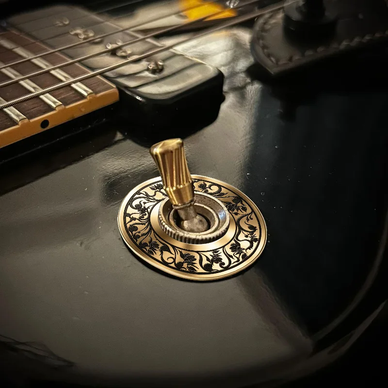 Metallring-Abdeckung für Gitarren-Kippschalter – Einzigartiges Blumenmuster-Design – Das perfekte Geschenk für Musikliebhaber – Detail 2