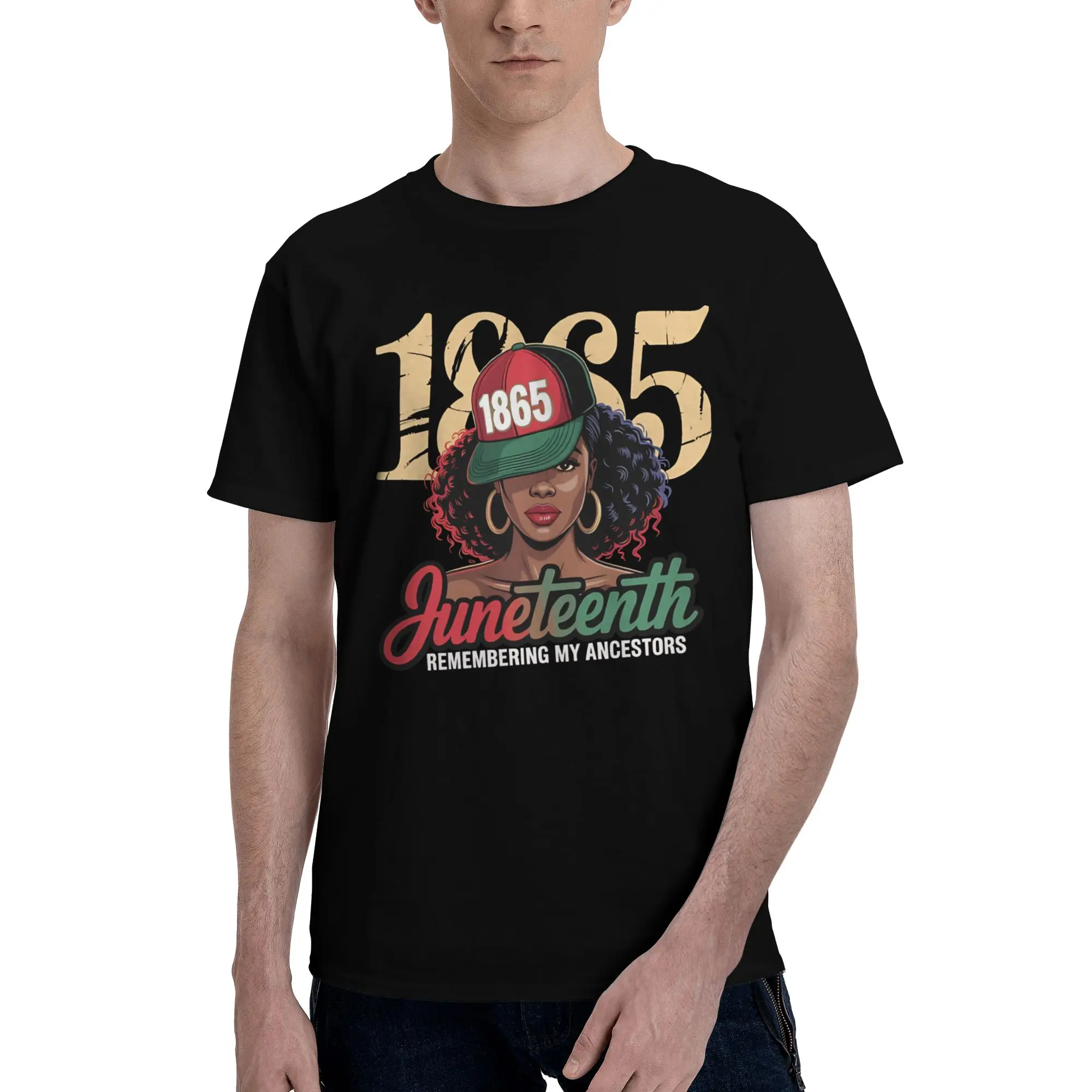 Juneteenth Black Women 1865 Rooted In Freedom Merch Men Women T Shirt 100% Cotton Tee Print  T-shirt Clothes