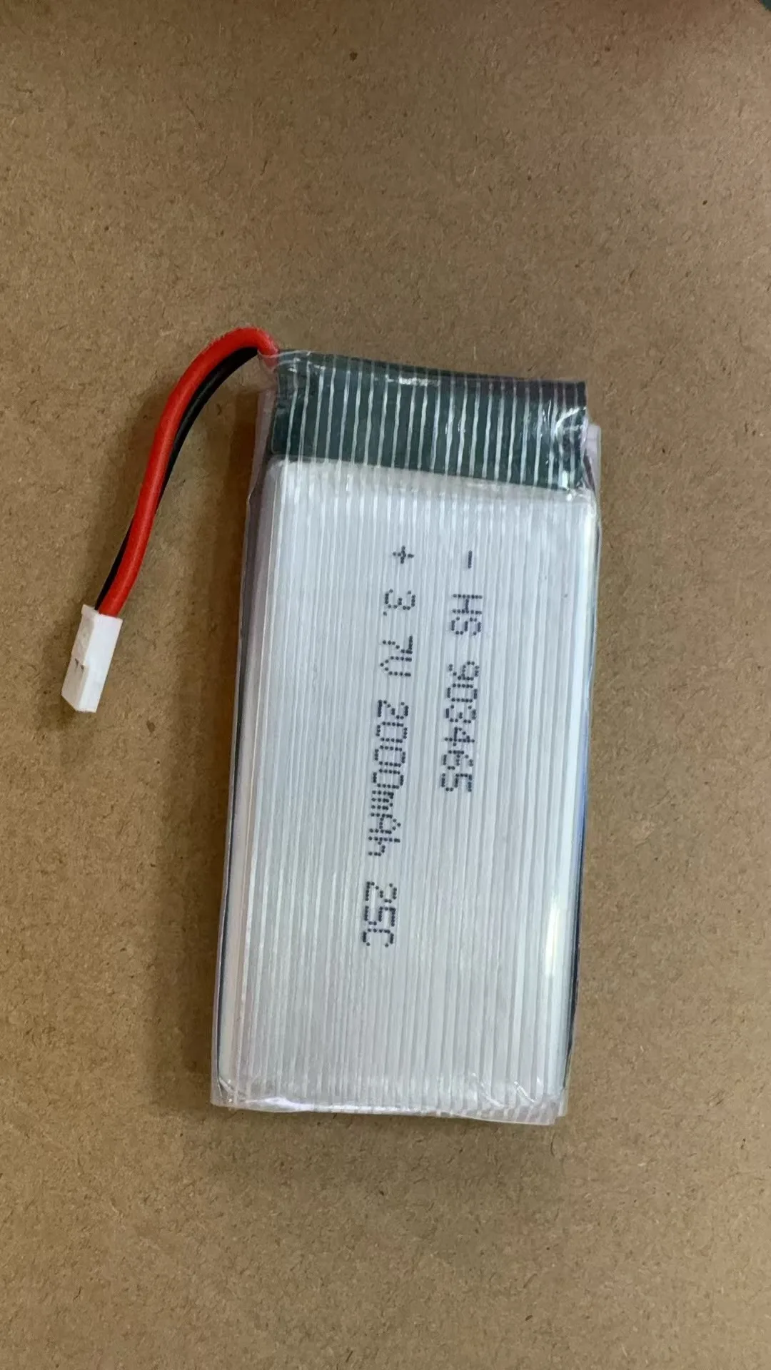3.7V 2000MAH dual head lithium rechargeable battery model airplane power toy model airplane 903465 with protective plate