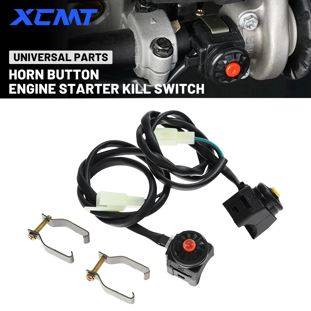 

Motorcycle Start and Kill Switch NO/OFF Horn Button Commonly Open Electrical Converter For Yamaha KTM Honda Kawasaki ATV UTV Etc