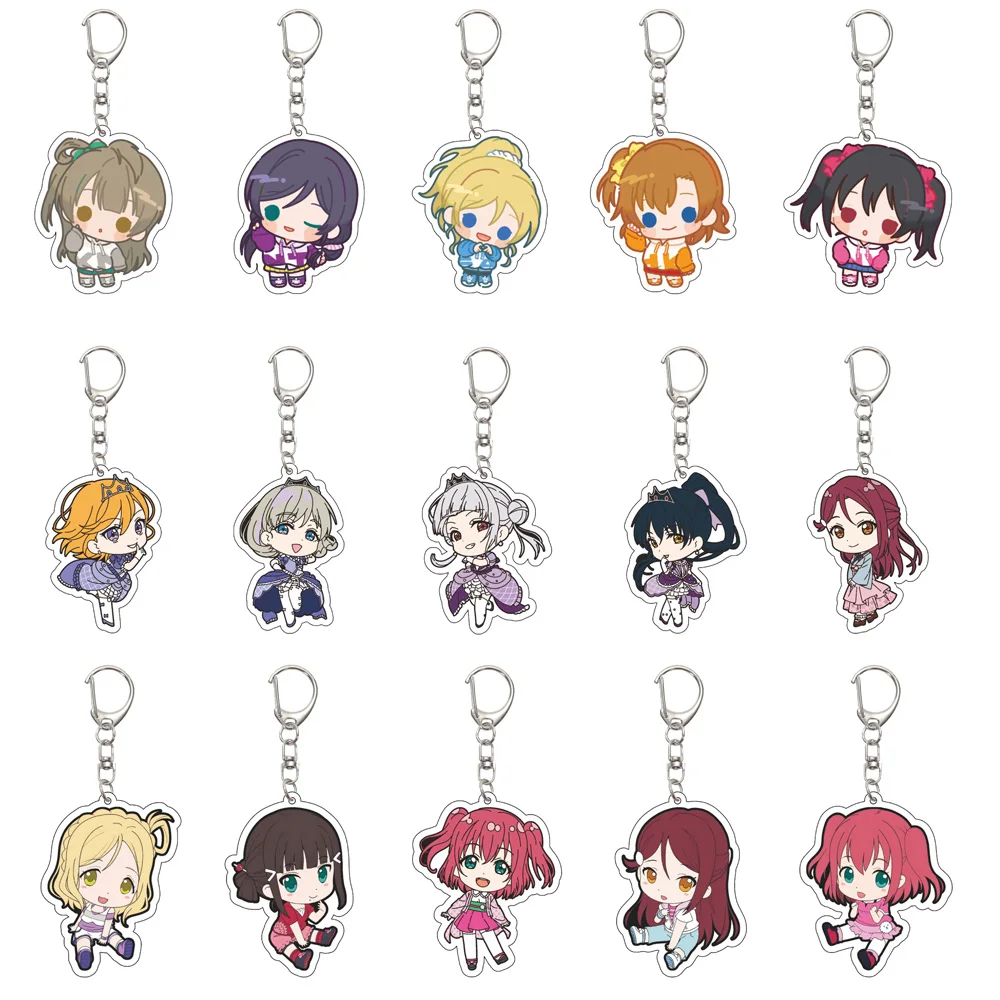 55 ملم أنيمي لوف لايف! المفاتيح هونوكا كوساكا/كوتوري مينامي/سونودا أومي/إيلي مفتاح سلسلة الاكريليك نموذج لوحة هدايا عيد الميلاد #1