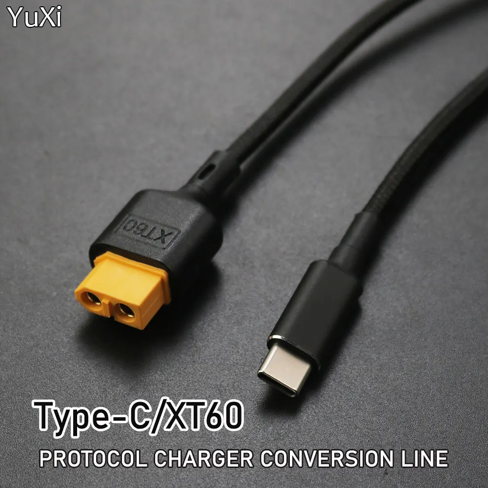 XT60 To Type-C Charging Cable Adapter PD2.0 100W 20V 5A Fast Charging Cables Adapter Line for ToolkitRC SC100