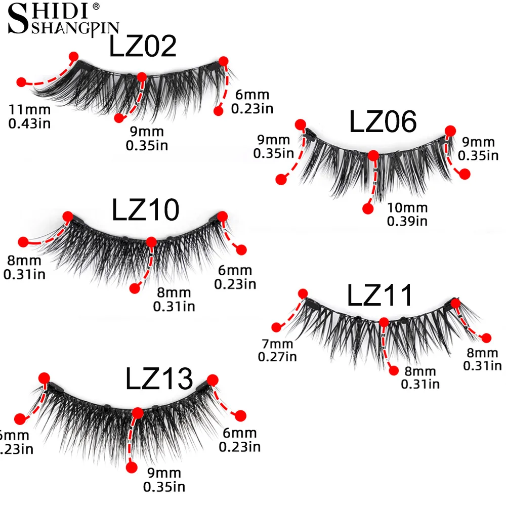 Wiederverwendbares magnetisches Wimpern-Set, flauschig, natürliches Aussehen, falsche Wimpern, einfach anzubringende magnetische Pinzette, Make-up-Werkzeug, handgefertigte Nerzwimpern