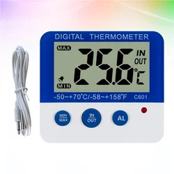 1PC C601 Indoor And Outdoor Thermometer Digital Refrigerator Freezer Thermometer High And Low Temperature Alarm Kitchen