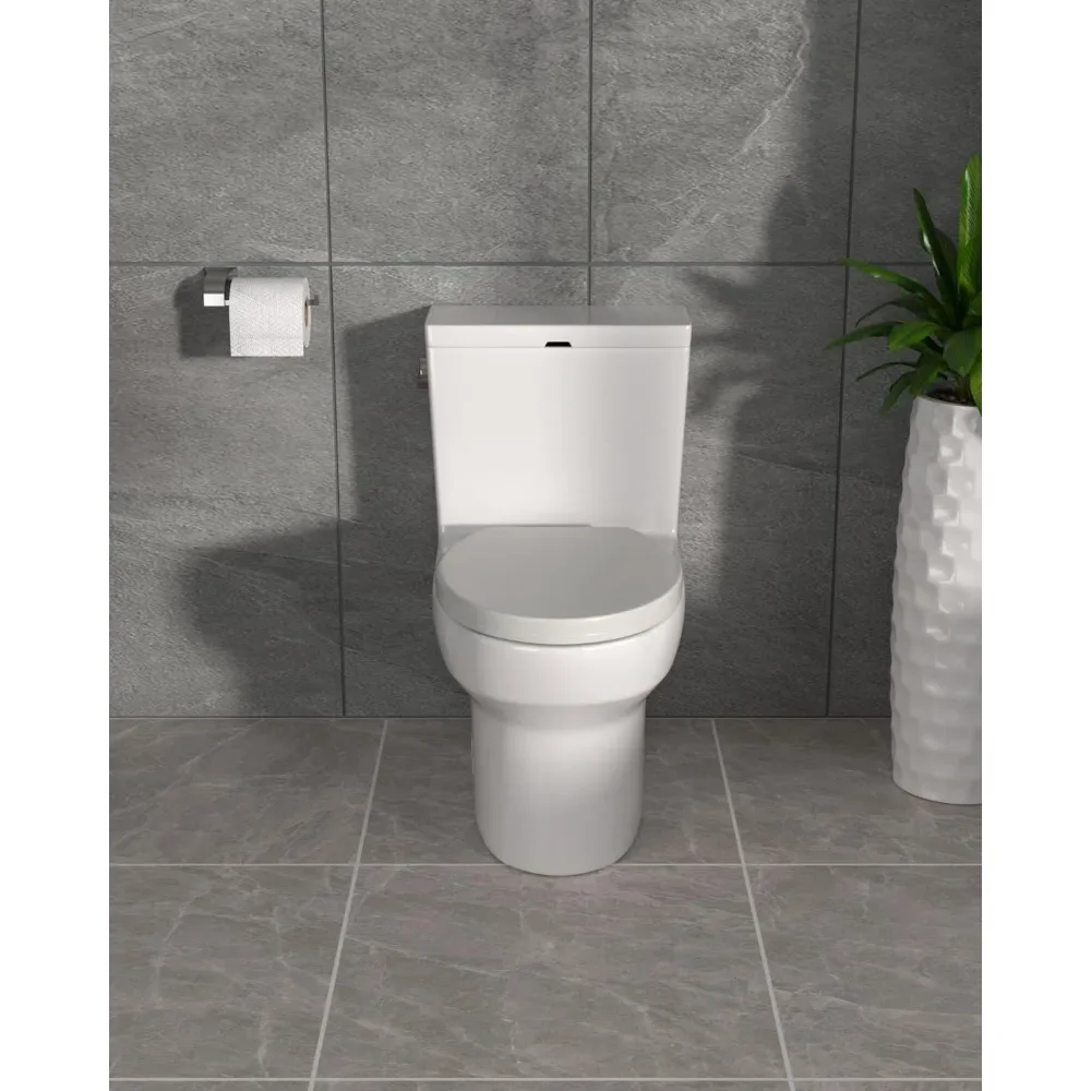 

One Piece Toilet Cyclone Single Flush, 1.28 GPF Bathroom Modern 28.5 X 15.7 X 27.2 Comfort Ceramic Toilet White 12" Rough-inc