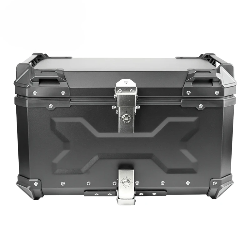 

F2-MOTO 65L Black Aluminum Waterproof Motorcycle Top Case Tail Box Luggage Maxi-Scooter Metal Case 1 Year Warranty