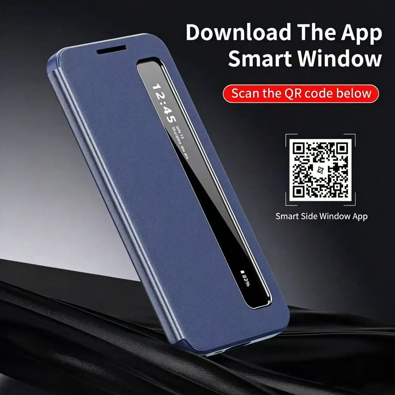 Oryginalne, inteligentne etui z klapką i skórzanym wykończeniem do Samsung Galaxy S26/S25/S24/S23/S22 Ultra A57/A56/A55, z okienkiem umożliwiającym podgląd zawartości ekranu dotykowego, zapewniające ochronę. — zdjęcie produktu 4
