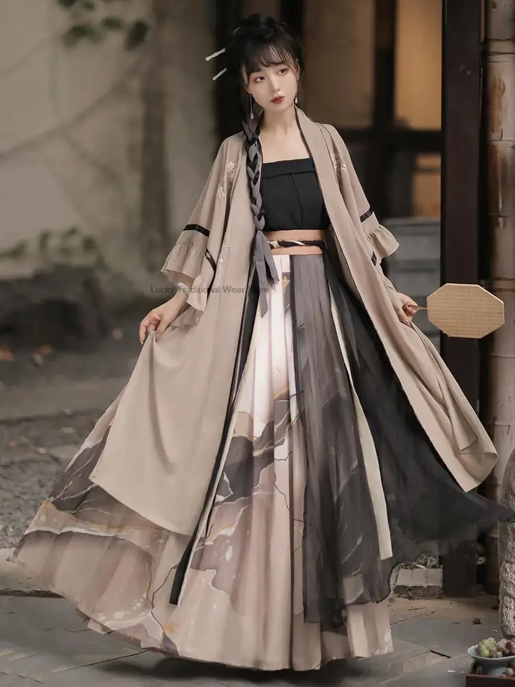 

Chinese Style Women Song Dynasty Vintage Hanfu Dress Fairy Halloween Cosplay Folk Dance Hanfu Dress Set Cosplay Costume HS11