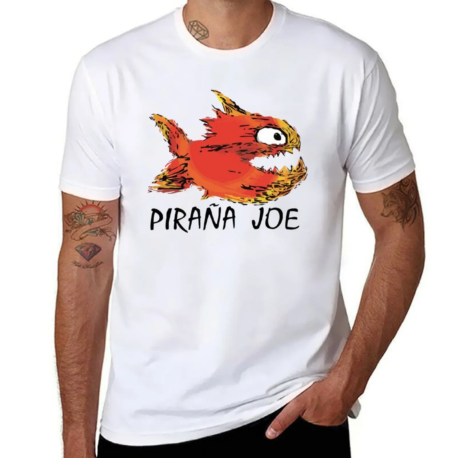 

The Fish Pirana Joe T-Shirt anime t shirts oversize man t shirt graphic anime t shirts for man T-Shirt
