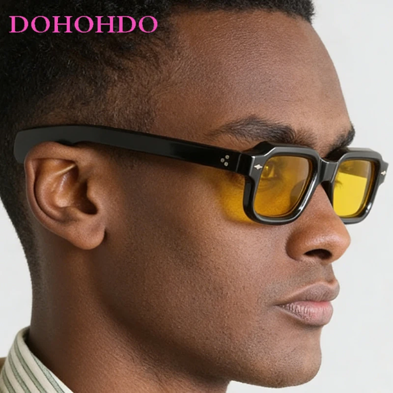 

Retro Classic Rivets Decorate Square Women Sunglasses Popular Brand Designer Sun Glasses Men Outdoor Drive Travel Eyewear UV400