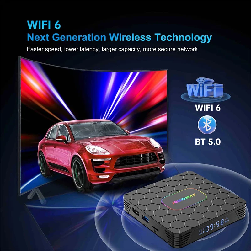 R69 Max Tv Box Android 14 Rockchip RK3528 يدعم 8K HD بلوتوث 5.0 Wifi6 يدعم Google Voice Input Media Player Set Top Box