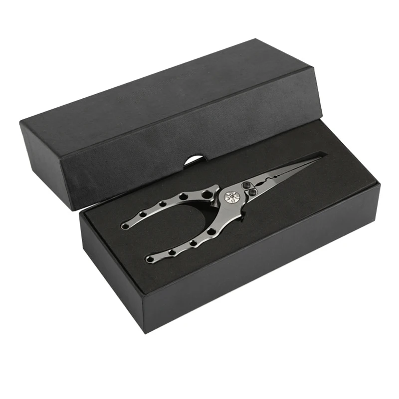 

Multi-purpose Outdoor Fishing Pliers Gripper Grabber Fishing Titanium Long Nose Pliers