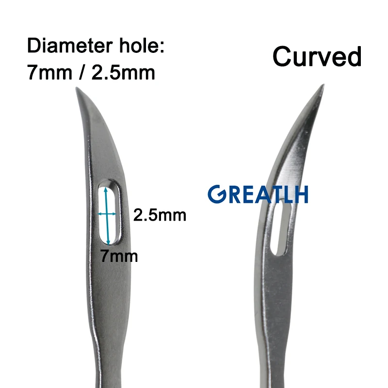 GREATLH Orthopedic Suture Guide Wire Threading Needle Overthreader Stainless Steel Orthopedic Instrument Pet