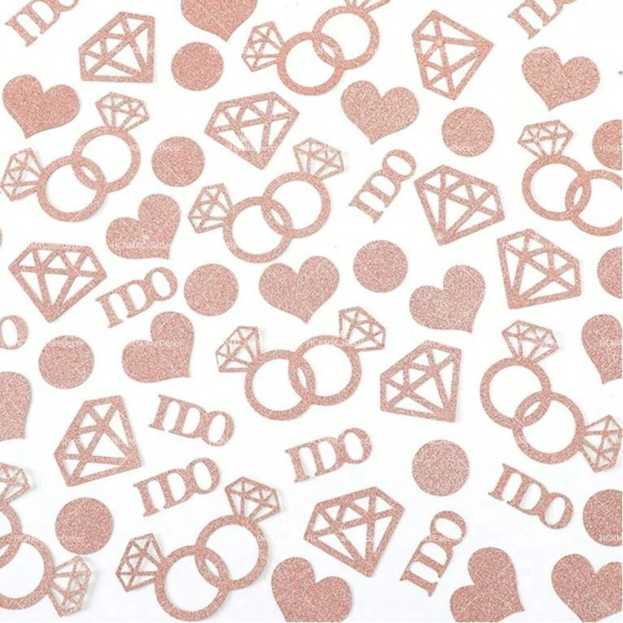 100 Stück Glitzer-Herzen Gemischte Weiße Herzen Tischkonfetti für Hochzeit Braut Valentinstag Geburtstag Party Tischdekoration – Detail 9