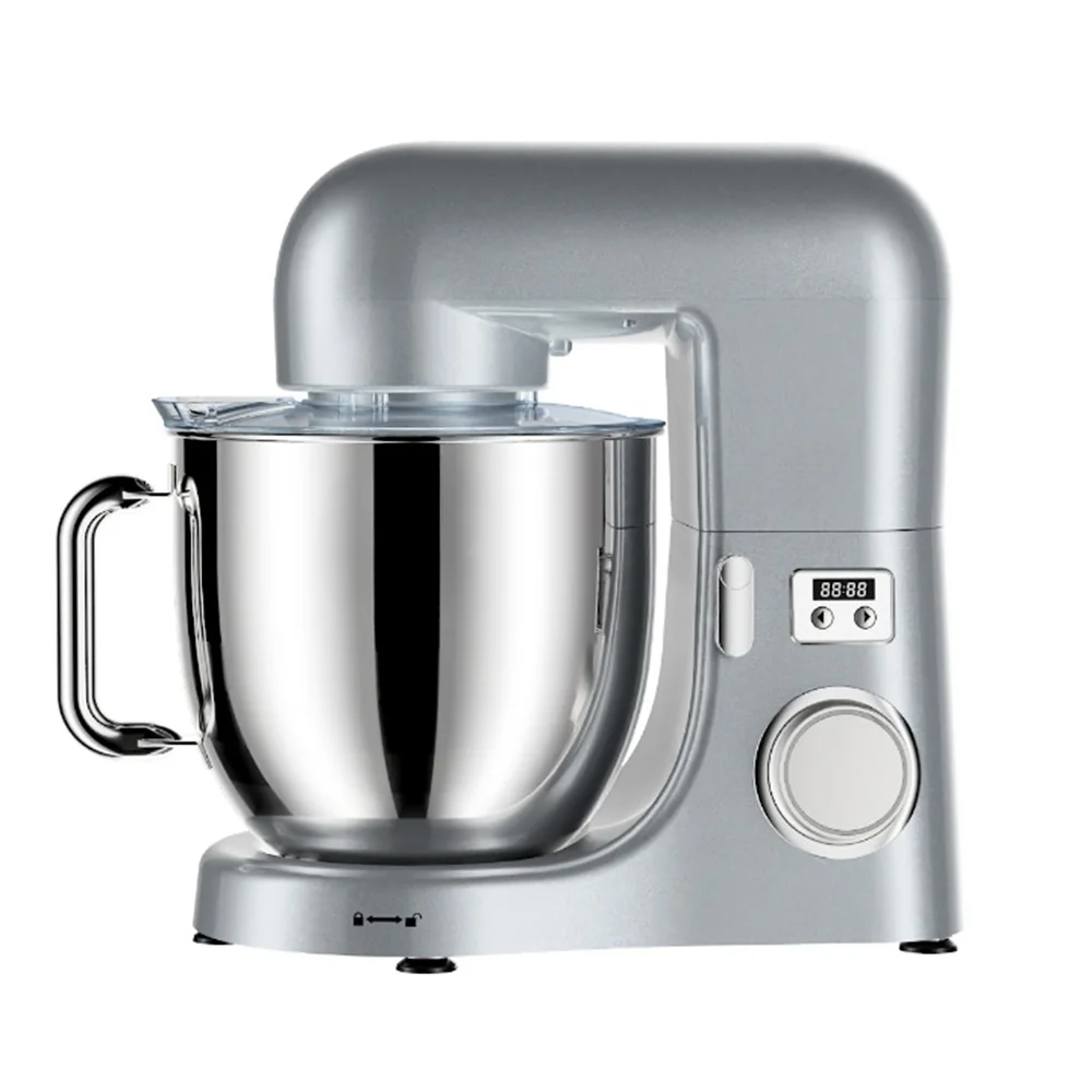 Cross Border Professional Kitchen Intelligent 7-Speed 500W Stainless Steel Anti-Splash Quiet Operation Baking Dough Stand Mixer