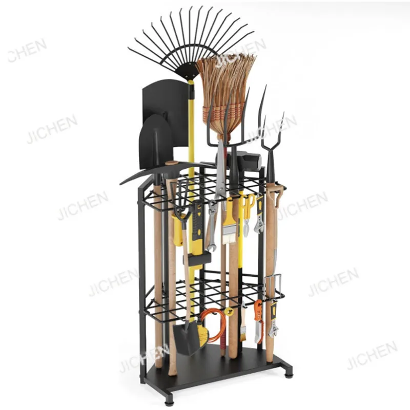 

Многофункциональная стойка для хранения сельскохозяйственных инструментов, стойка для садовых инструментов, садовая стойка с длинной ручкой, металлическая треугольная стойка для хранения инструментов