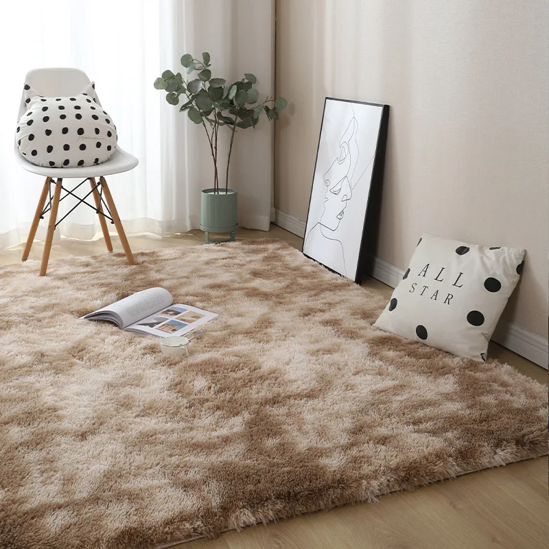 Tie Dye Gradient Carpet Home Living Room Silk Carpet Bedroom Full Floor Mat Manufacturers Directly for the Home Balcony Mat