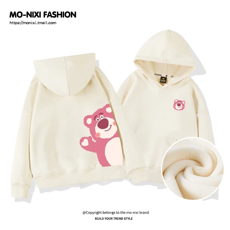 Lotso Disney Toy Story Hoodie Sweater 2024 New Spring and Autumn Hooded Top Large Size Hoodie Clothes Hoodies Anime Hoodie