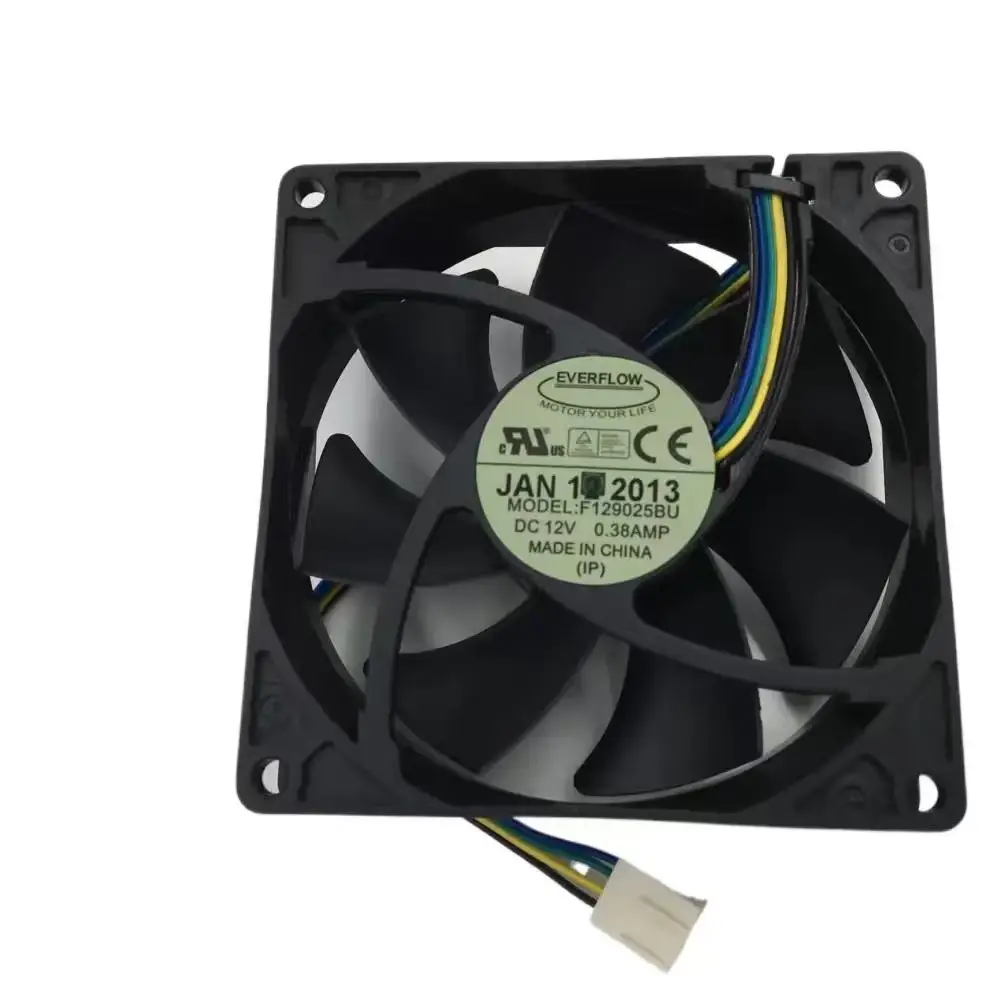 for Everflow F 129025 BU 92mm PWM 12V 0.38A 4-Pin PC Cooling Fan for CPU Heatsink and Chassis