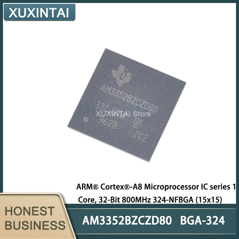 

5Pcs/Lot New Original AM3352BZCZD80 AM3352 ARM® Cortex®-A8 Microprocessor IC series 1 Core, 32-Bit 800MHz 324-NFBGA (15x15)