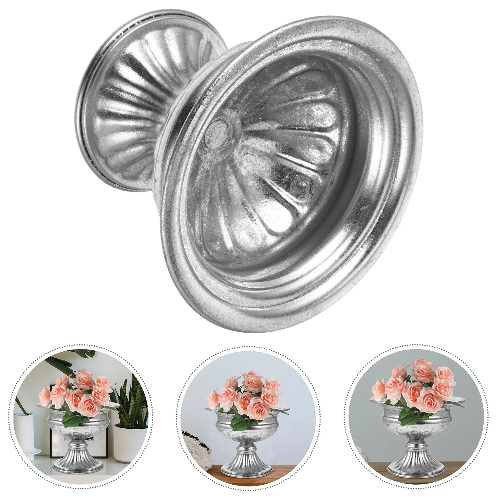 

Iron Tall Flowerpot Bridal House Garland Road Guiding Plant Container Retro Base
