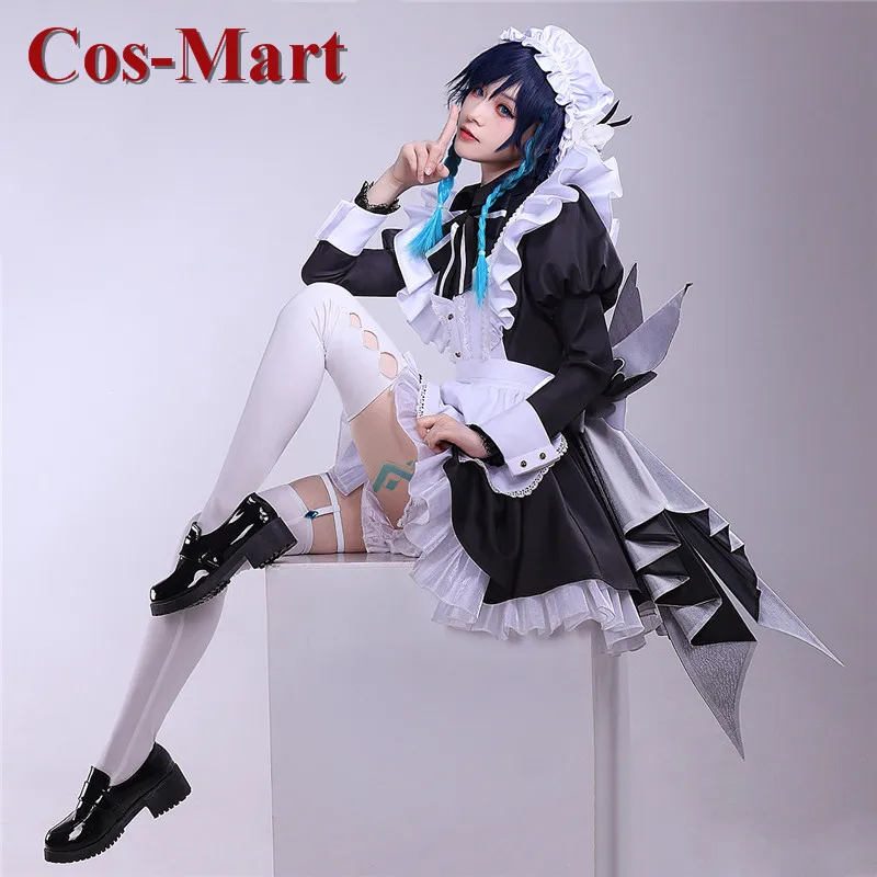 

Cos-Mart Game Genshin Impact Venti Cosplay Costume Lovely Sweet Maid Dress Activity Party Role Play Clothing New