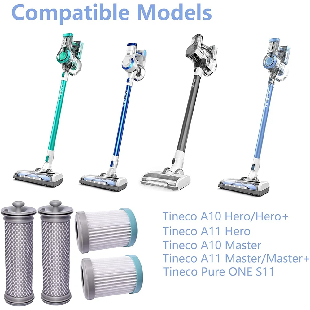 A35R لـ Tineco A10 A11 Hero، A10 A11 Master PURE ONE S11، مكنسة كهربائية لاسلكية، 2 مرشحات مسبقة ومرشحين HEPA مكنسة كهربائية