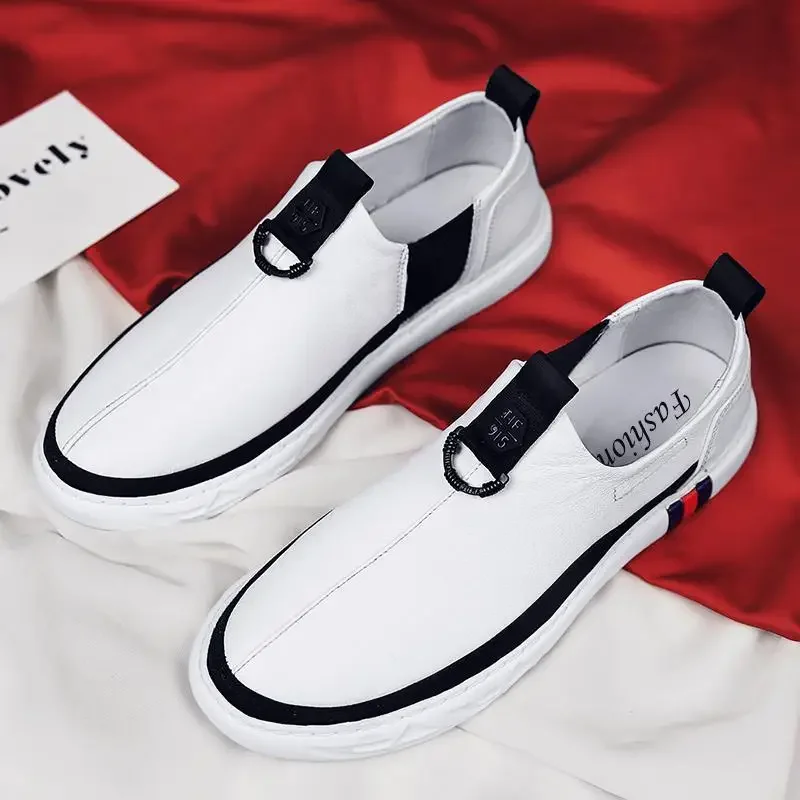 Herenschoenen Herenschoenen Zomer Nieuw Lederen Ademende Zachte Leren Mocassins Met Zachte Onderkant Plus Maat Slip-On