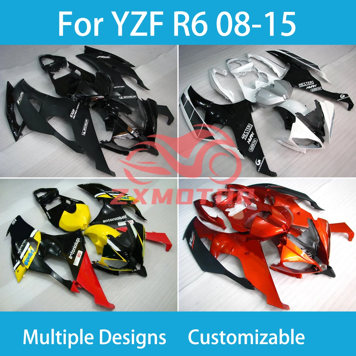 YZF R 6 08 09 10 11 12 13 14 15 Fairing Kit for Yamaha YZF R6 2008 2009 2010 2011 Injection Customizable Motorcycle Fairings