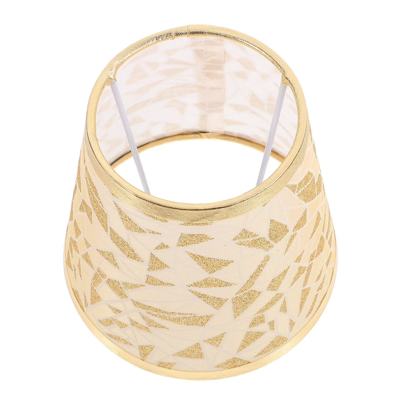 PVC Fabric Lampshade Stable Sturdy Iron Frame Easy Installation Decorative Lamp Shade for Bedroom Living Room Desk Lamp Shade